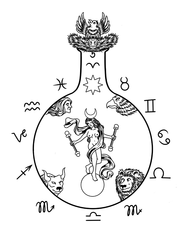 Pansophic Universe Card Alchemical Vessel